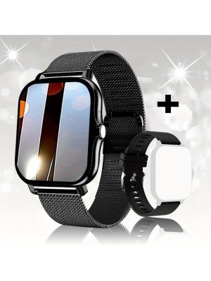 Czarny smart watch wymienna bransoleta