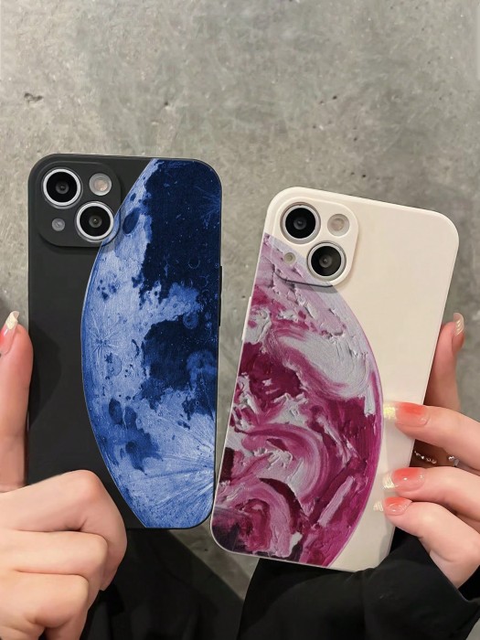 Czarne ecru etui iPhone 13 Pro nadruk