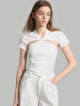 Biały top cut out (XL)