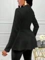 Czarny blezer guzik (4XL)