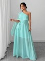 Miętowa sukienka maxi (2XL)