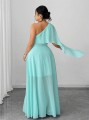 Miętowa sukienka maxi (2XL)