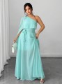 Miętowa sukienka maxi (2XL)