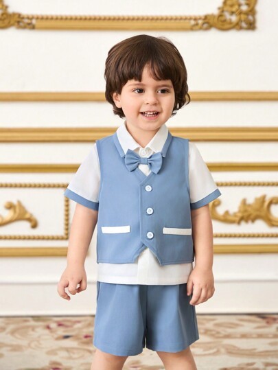 Trzyczęściowy elegancki komplet (12-18M)