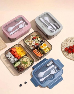 Granatowy lunchbox sztućce