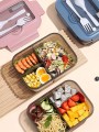 Granatowy lunchbox sztućce