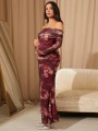 Wzorzysta sukienka maxi (S)