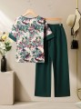 Casualowy komplet spodnie bluzka (2XL)