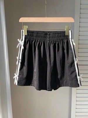 Czarne spodenki kokardki (0XL)