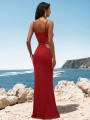 Czerwona sukienka maxi cut out (S)