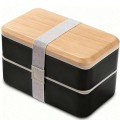 Czarny warstwowy lunchbox