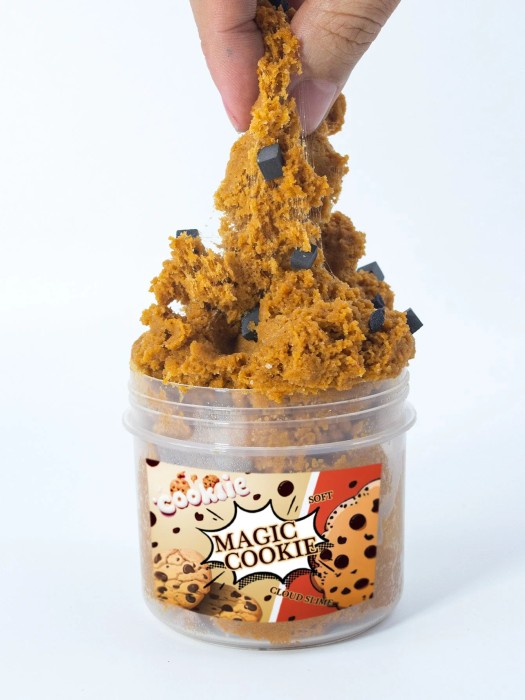 Brązowa masa slime cookie