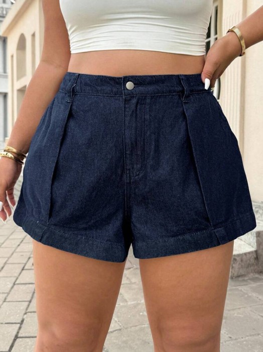 Granatowe szorty jeansowe (0XL)