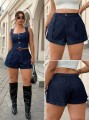 Granatowe szorty jeansowe (0XL)