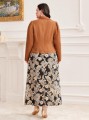 Komplet sukienka marynarka wzór (3XL)