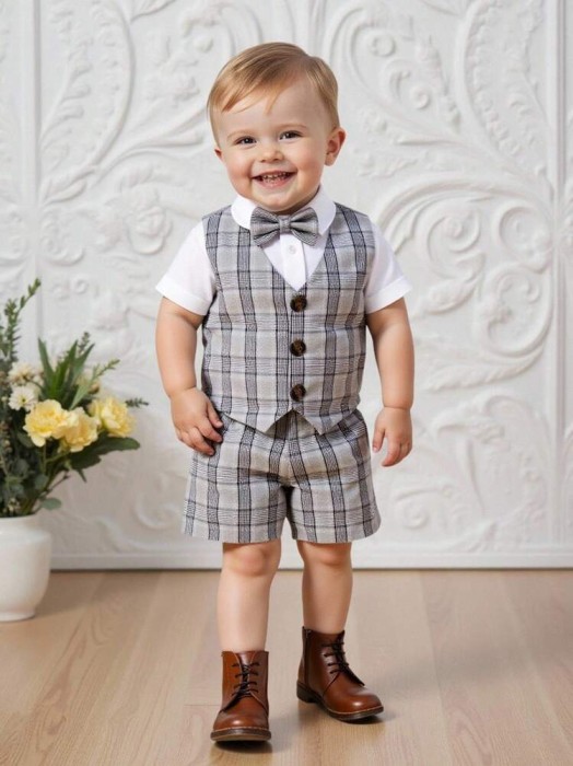 Trzyczęściowy elegancki zestaw (9-12M)