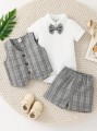 Trzyczęściowy elegancki zestaw (9-12M)