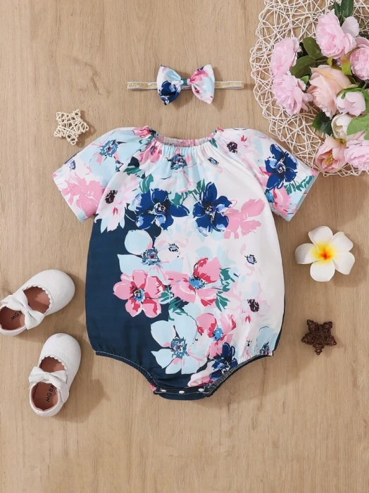 Kolorowe body opaska wzór (9-12M)