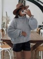 Luźny sweter półgolf (XL)