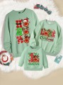 Zielona świąteczna bluza nadruk (6-9M)