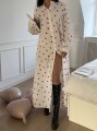 Biała maxi sukienka oversize (M)