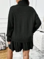 Czarny zestaw spódnica sweter (2XL)