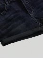 Grafitowe jeansowe spodenki hafty (1XL)