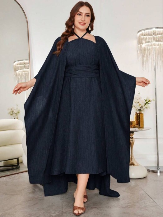 Zestaw sukienka narzutka pasek (1XL)