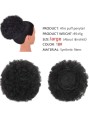 Czarny doczepiany kok afro