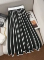 Czarna spódnica maxi pasek (XL)