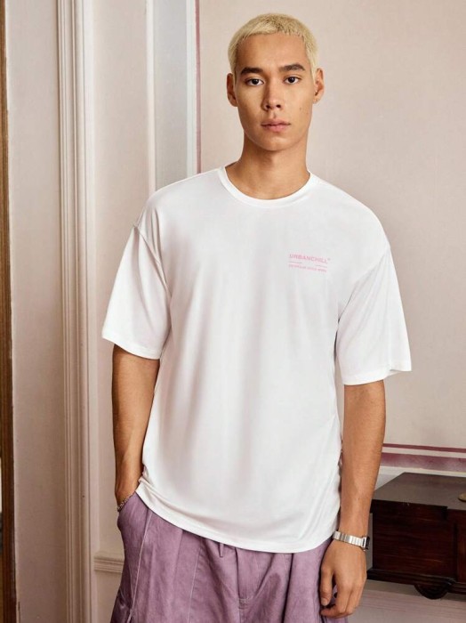 Biały t-shirt nadruk (S)