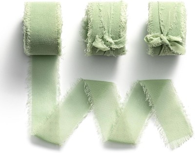 Zielona wstążka szyfonowa