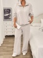 Beżowy luźny zestaw (3XL)