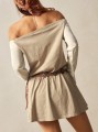 Beżowa tuniki off shoulder (XL)