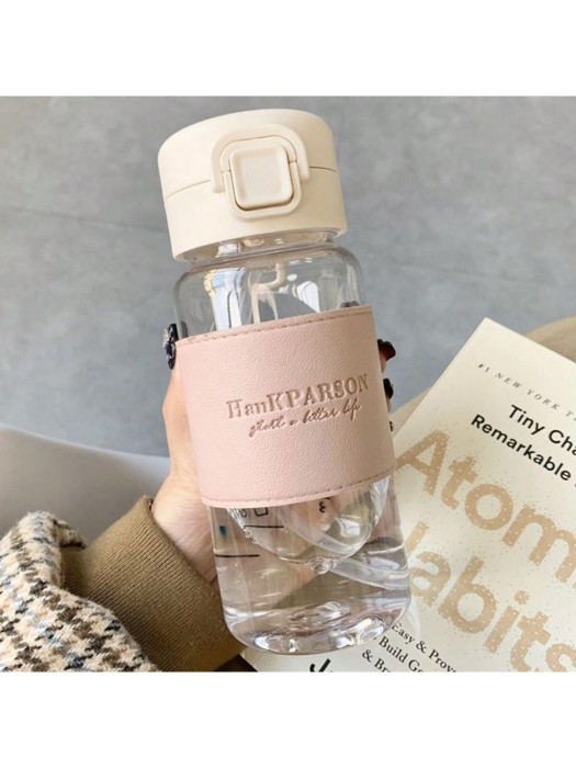 Przezroczysty bidon słomka 400ml