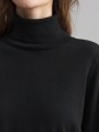 Czarny krótki sweter golf (M)