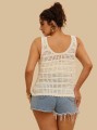 Ecru dzianinowy top (0XL)