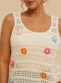 Ecru dzianinowy top (0XL)