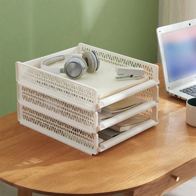 Dwupoziomowy organizer ecru
