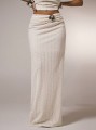 Ecru spódnica maxi (S)