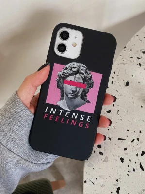 Czarne etui nadruk iPhone XS Max