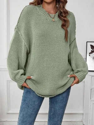 Pleciony sweter oversize (M)