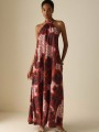 Wzorzysta sukienka maxi (XL)