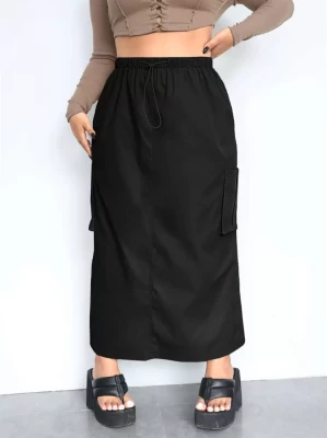 Czarna spódnica bojówka (1XL)