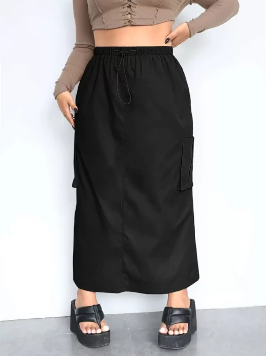 Czarna spódnica bojówka (1XL)
