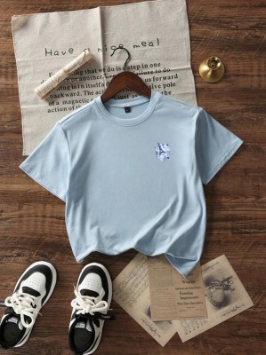 Błękitny t-shirt krótki rękaw (7L)