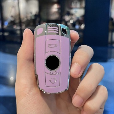 Fioletowe etui na kluczyk BMW