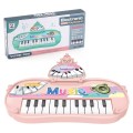 Różowe elektroniczne pianino