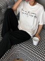 Dwukolorowy zestaw spodnie t-shirt (S)