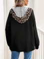 Cienka czarna bluza kaptur (S)
